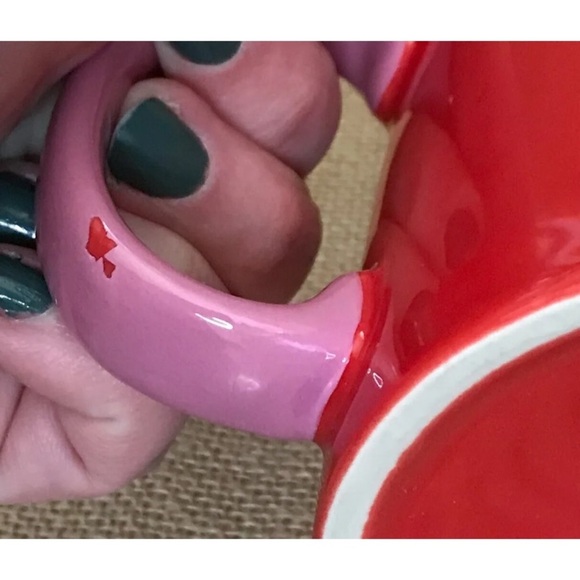 Disney Store Red Pink Minnie Mouse Mug Cup Large Whimsical Fun Disneyana - Picture 3 of 7